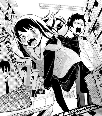 水あさとの読み切り「宮田書店へようこそ！」カット。