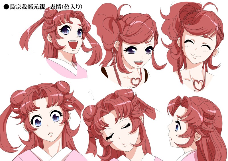 長宗我部元親のキャラクター設定画（※画像は制作段階のものです）(C)大羽快・メディアファクトリー／殿と製作委員会