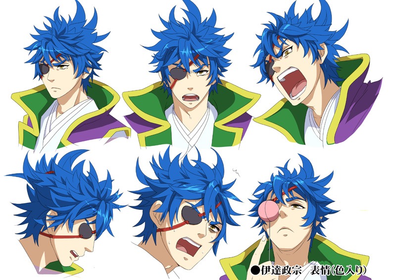 伊達政宗のキャラクター設定画（※画像は制作段階のものです）(C)大羽快・メディアファクトリー／殿と製作委員会