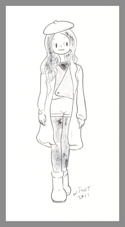 「ウィスット・ポンニミットの似顔絵屋さん」全身似顔絵のイメージ。