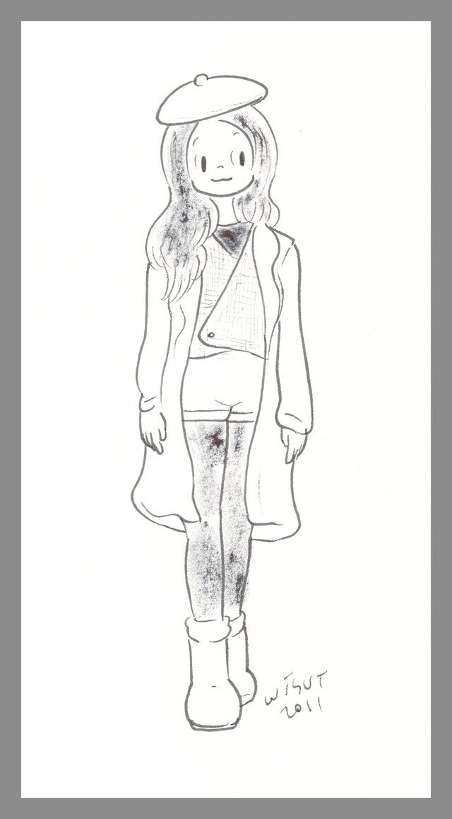 「ウィスット・ポンニミットの似顔絵屋さん」全身似顔絵のイメージ。