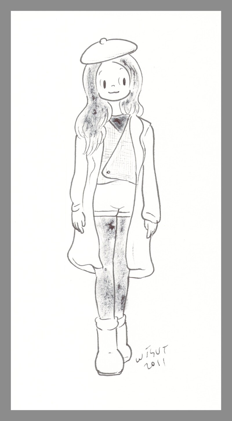 「ウィスット・ポンニミットの似顔絵屋さん」全身似顔絵のイメージ。