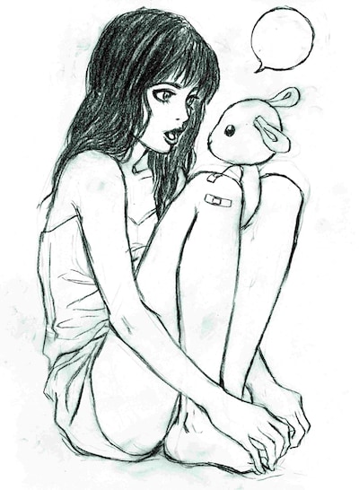 「古屋兎丸の恋の履歴書」第1回の挿絵。