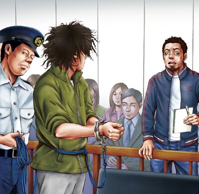 「裁判長！ぼくの弟懲役4年でどうすか」第1話の扉絵。