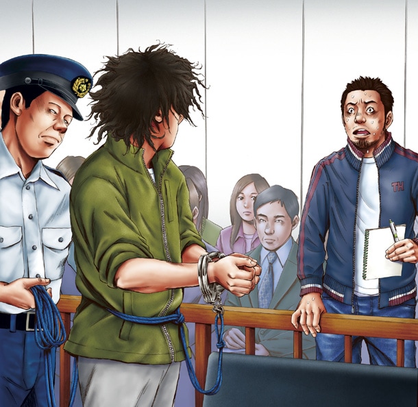 「裁判長！ぼくの弟懲役4年でどうすか」第1話の扉絵。