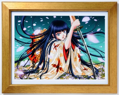 応募者全員サービスで実費頒布される「XBLADE」真名の複製原画。