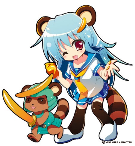 イメージキャラクターのあらかきゆいとかきたぬき。