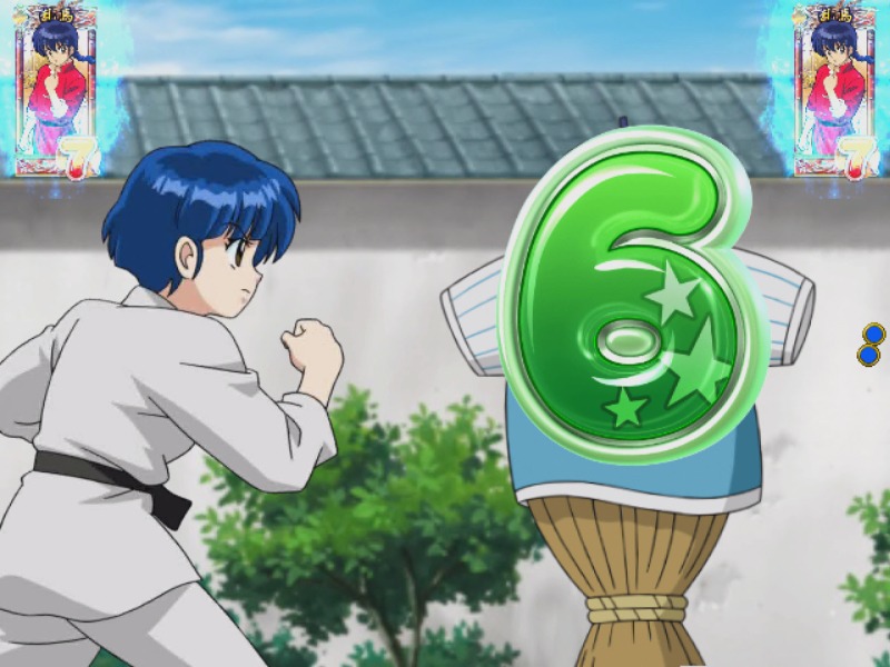 あかねキャラロングリーチ時の液晶画面サンプル。(C)高橋留美子／小学館