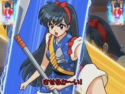 右京キャラロングリーチ時の液晶画面サンプル。(C)高橋留美子／小学館