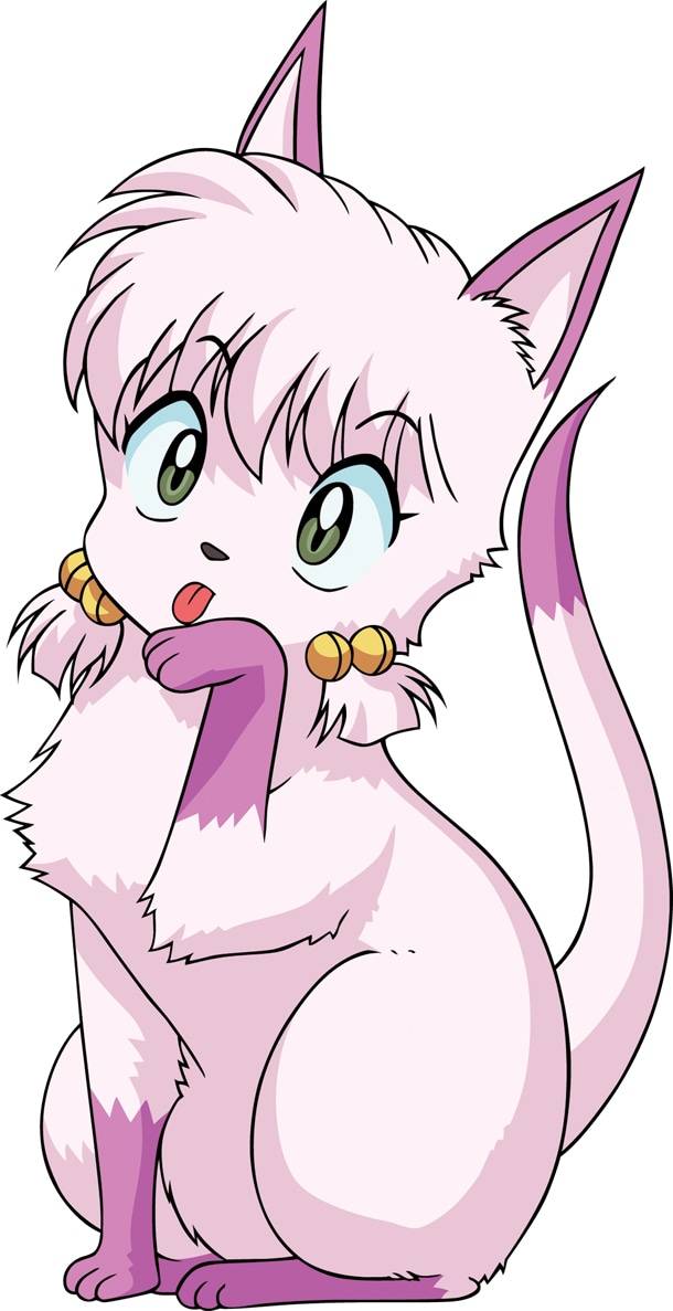 シャンプー変身時の猫姿。(C)高橋留美子／小学館