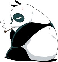 玄馬変身時のパンダ姿。(C)高橋留美子／小学館