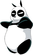 玄馬変身時のパンダ姿。(C)高橋留美子／小学館