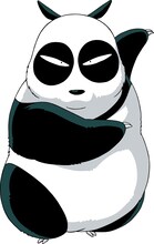 玄馬変身時のパンダ姿。(C)高橋留美子／小学館