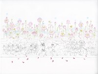 特別前売鑑賞券の特典に付く、岡野玲子のポストカード。(C)2011「手塚治虫のブッダ」製作委員会 5月28日（土）全国ロードショー 配給：東映/ワーナー・ブラザース映画 共同配給　