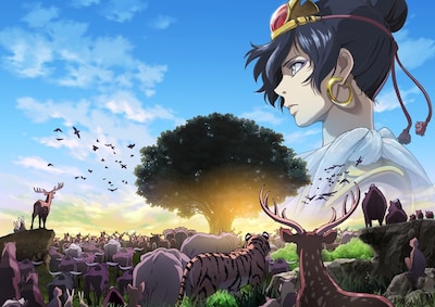 「手塚治虫のブッダ　－赤い砂漠よ！美しく－」キービジュアル。　(C)2011「手塚治虫のブッダ」製作委員会