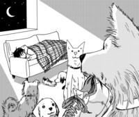 衿沢世衣子「犬部！」予告カット。