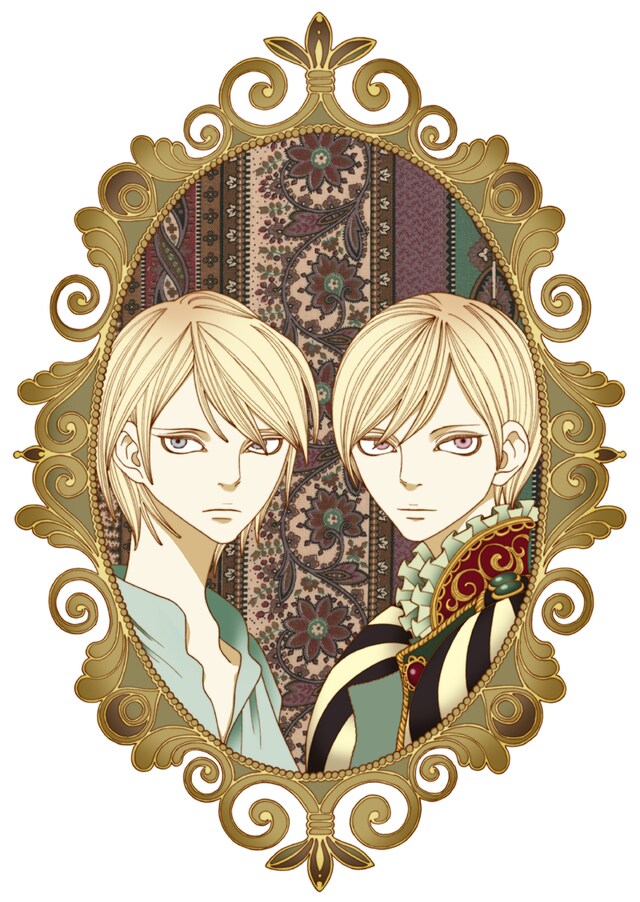 ぽこぽこにて発表された、「アードルテとアーダルテ」のイラスト。