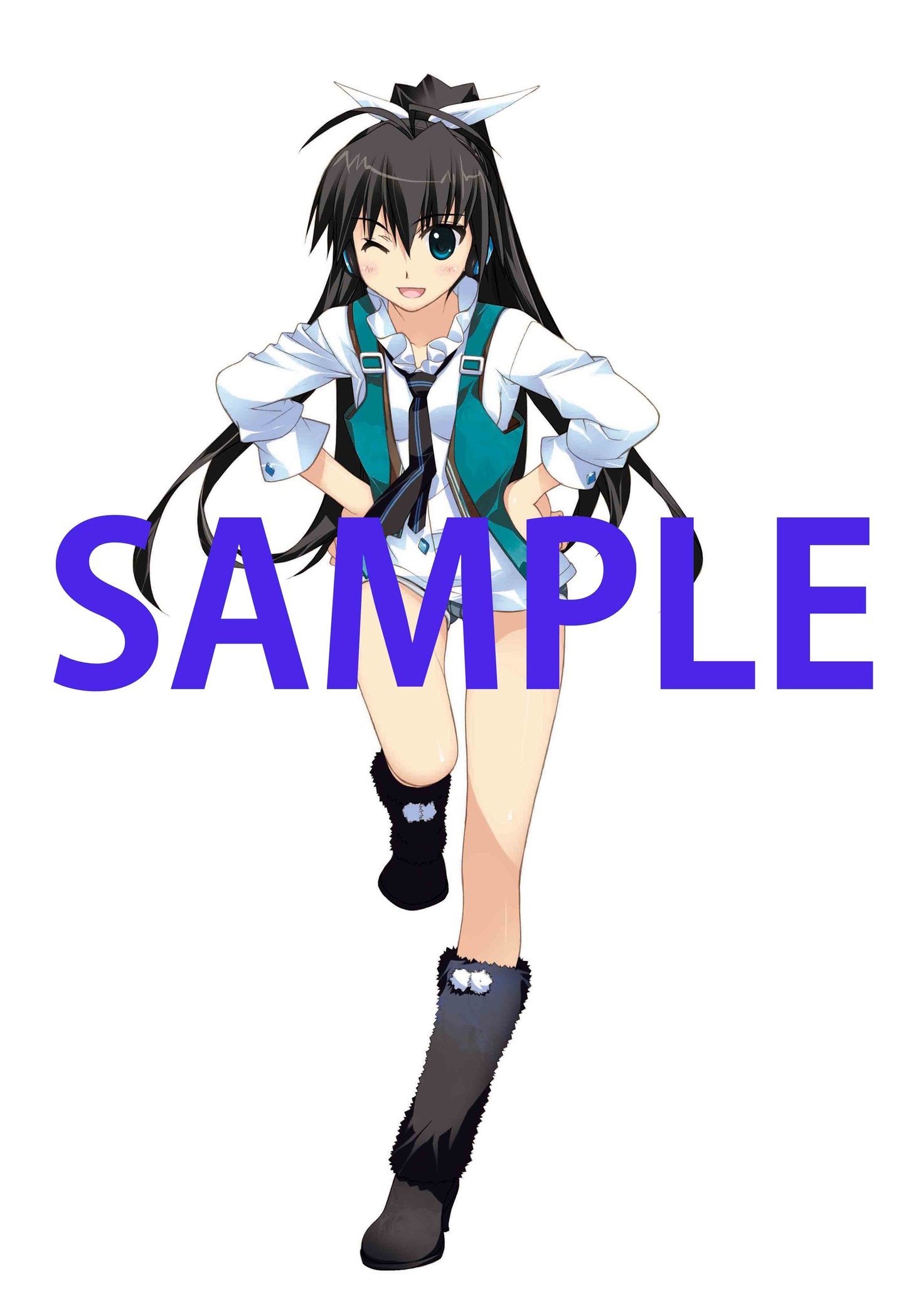 我那覇響の特典イラスト。（c）窪岡俊之（c）NBGI（c）2011 藤真拓哉／講談社