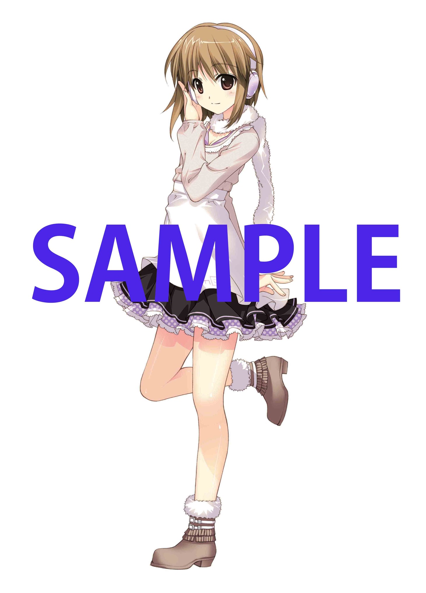 萩原雪歩の特典イラスト。（c）窪岡俊之（c）NBGI（c）2011 藤真拓哉／講談社