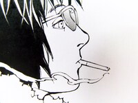 原稿のクローズアップ写真。