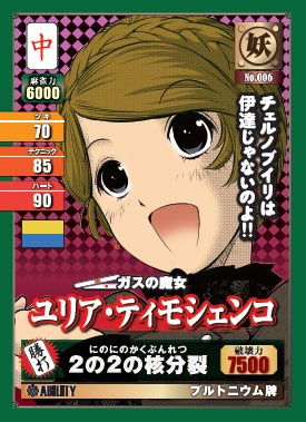 ティモシェンコのトレーディングカード風キャラクターカード。