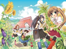 鳴見なる＋唐花見コウによる新連載「JA～女子によるアグリカルチャー～」カット。