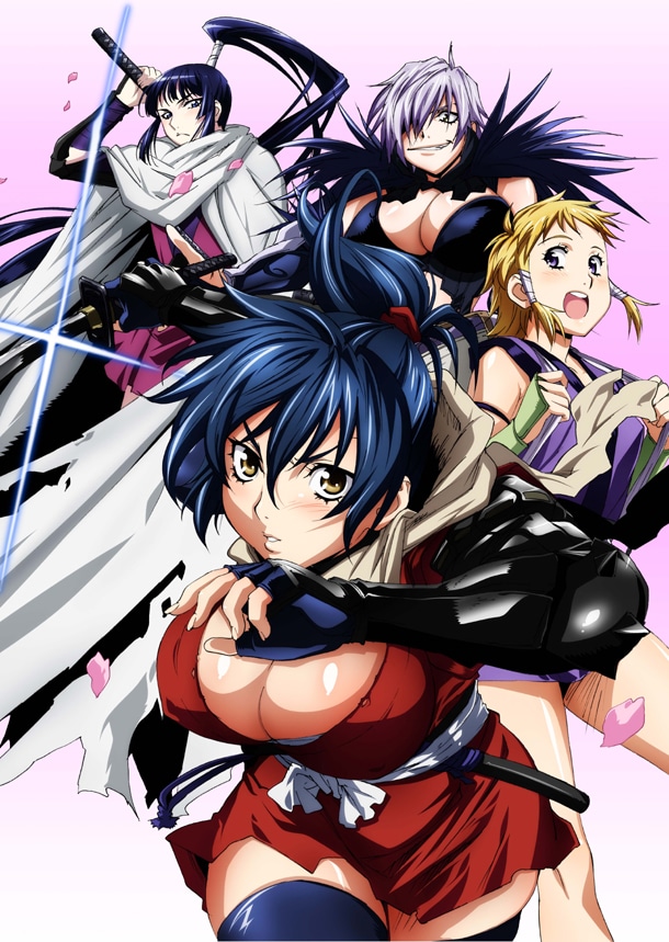 アニメ「魔乳秘剣帖」キービジュアル第1弾。(C)2011 Hideki Yamada/PUBLISHED BY ENTERBRAIN，INC./魔乳秘剣帖製作委員会