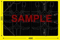 セットに含まれる「カイマン硬式ドキュメントケース」。クロコ柄エンボス加工PVC生地に、カイマンボディアーマーのグラフィックが全面プリントされている。