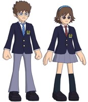 「ナナマル サンバツ」の衣装でカスタマイズしたキャラクター。(C)SEGA (C)杉基イクラ／角川書店