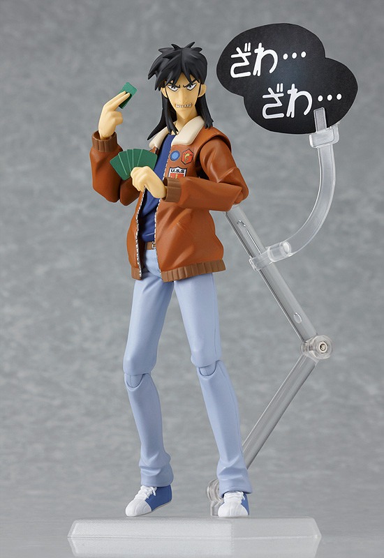 「figma 伊藤カイジ」にはお馴染みの擬音「ざわ…ざわ…」のパーツも付属。（c）福本伸行／講談社・VAP・マッドハウス・NTV・D.N.ドリームパートナーズ