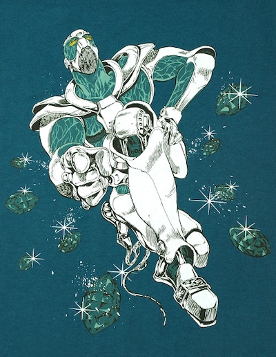 「HIEROPHANT GREEN」Dark Turquoise。エメラルド・スプラッシュ!! (C)Hirohiko Araki & LUCKY LAND COMMUNICATIONS / SHUEISHA