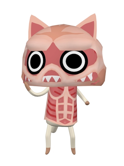 超大型巨人の衣装を着たアイルー。キモカワなデザインはインパクト大。(c)CAPCOM CO.， LTD. 2011 ALL RIGHTS RESERVED.