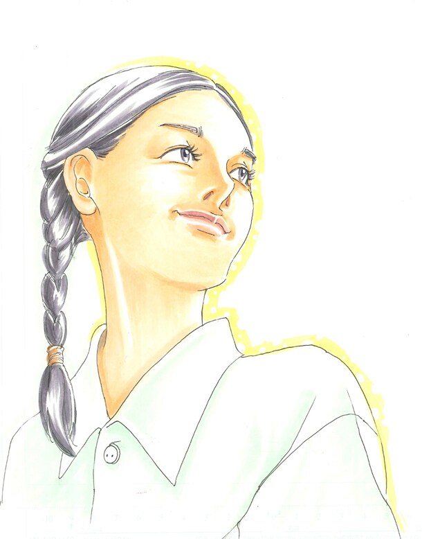 コミカライズ版「連続テレビ小説 おひさま」の主人公・陽子。(C)YOSHIKAZU OKADA／NHK