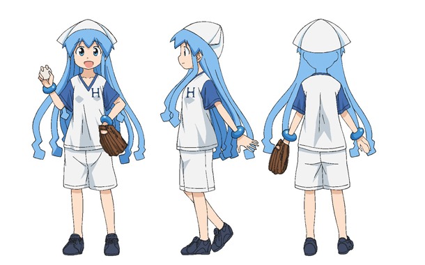 TVアニメ第1期「侵略!イカ娘」で使用された、イカ娘の未発表設定画。(c)安部真弘（週刊少年チャンピオン）／海の家れもん2号店