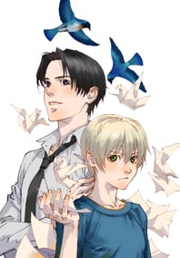 ザ花とゆめ8月1日号の表紙に使用される「闇の末裔」のイラスト。 (C)松下容子／白泉社（花とゆめ）