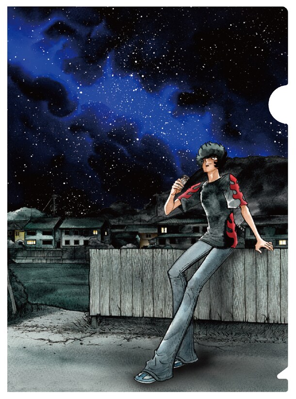 3枚制作される「アオイホノオ」クリアファイルの1枚。