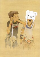 松本大洋「鉄コン筋クリート」版画