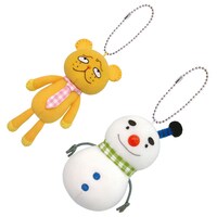 「ぬいぐるみボールチェーン」ダディベア（左）とスノー丸（右）。価格はそれぞれ787円。(C)末次由紀/講談社