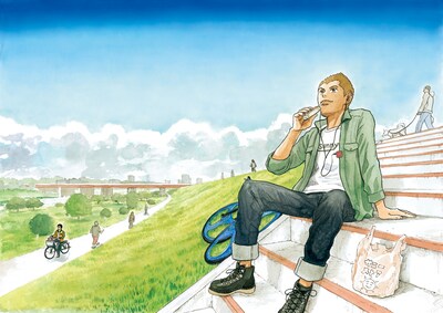 真心ブラザーズ「サニー」のイメージカット。左下をよく見ると、モジャモジャ頭の男性が確認できる。