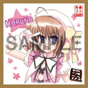 イラスト入りミニサイン色紙の1枚。