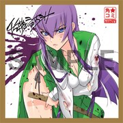 イラスト入りミニサイン色紙の1枚。