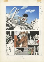 「昭和一代女」のオリジナルカラー原稿。