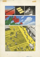 「昭和一代女」のオリジナルカラー原稿。