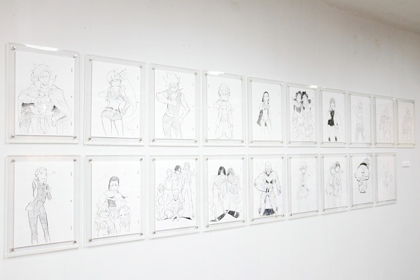 「グレンラガン展」の風景。(C)ガイナックス・中島かずき/劇場版グレンラガン製作委員会