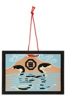 「う」1巻発売記念、抽選プレゼントの絵馬。三嶋神社では子授祈願用に販売されている。