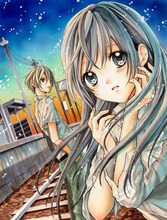 牧野あおいの新連載「セカイの果て」カット。