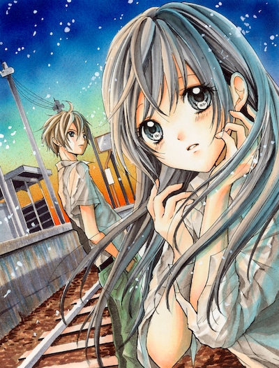 牧野あおいの新連載「セカイの果て」カット。