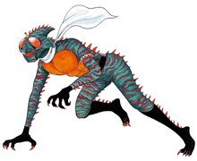 仮面ライダーアマゾン デザイン検討用イラスト (C)石森章太郎プロ