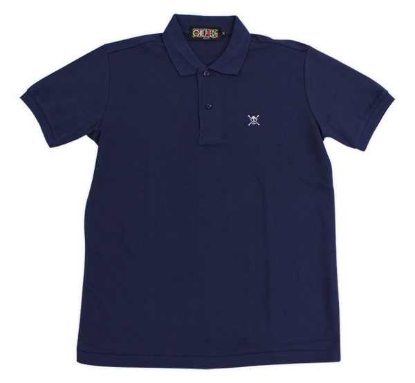 ルフィをイメージした「ONE PIECE FOOTBALL LINEポロシャツ」のネイビー。(C)尾田栄一郎／集英社・フジテレビ・東映アニメーション