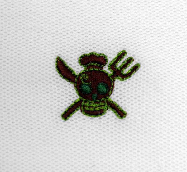 サンジをイメージした「ONE PIECE FOOTBALL LINEポロシャツ」のホワイト。(C)尾田栄一郎／集英社・フジテレビ・東映アニメーション